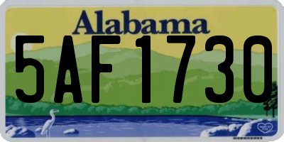 AL license plate 5AF1730