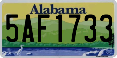 AL license plate 5AF1733