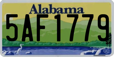 AL license plate 5AF1779