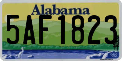 AL license plate 5AF1823