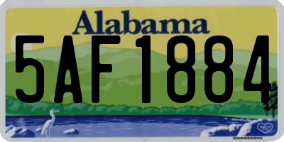 AL license plate 5AF1884