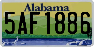 AL license plate 5AF1886