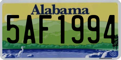 AL license plate 5AF1994