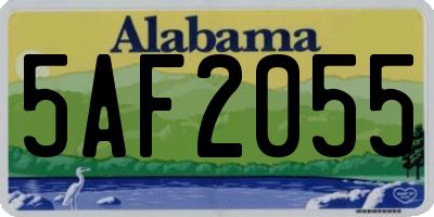 AL license plate 5AF2055