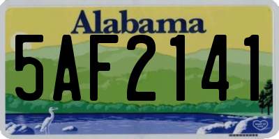 AL license plate 5AF2141
