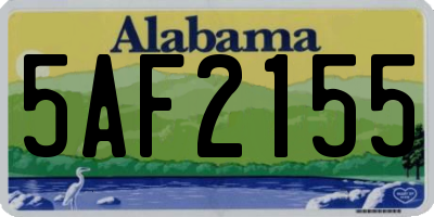 AL license plate 5AF2155