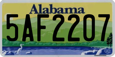 AL license plate 5AF2207