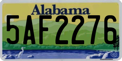 AL license plate 5AF2276