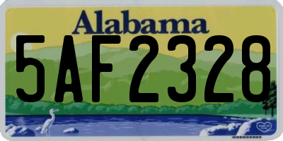 AL license plate 5AF2328