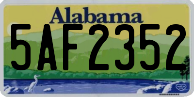 AL license plate 5AF2352
