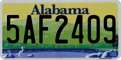 AL license plate 5AF2409