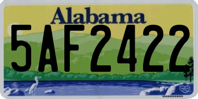 AL license plate 5AF2422