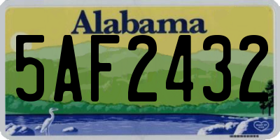 AL license plate 5AF2432