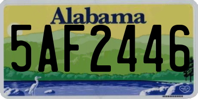 AL license plate 5AF2446