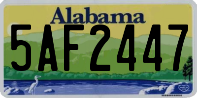 AL license plate 5AF2447
