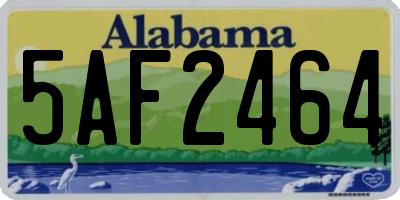 AL license plate 5AF2464