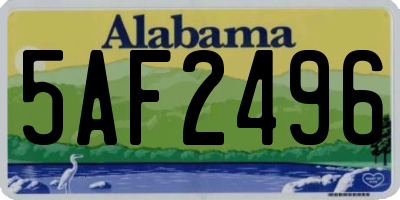 AL license plate 5AF2496