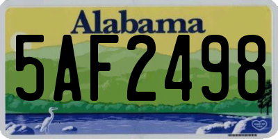 AL license plate 5AF2498