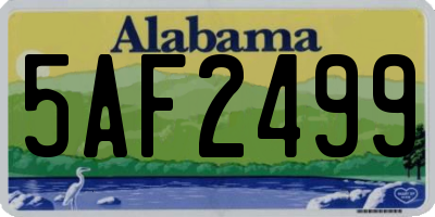 AL license plate 5AF2499