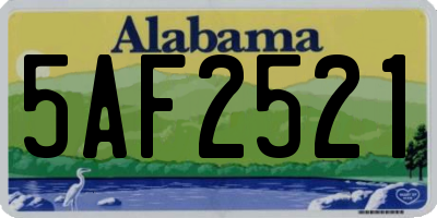 AL license plate 5AF2521