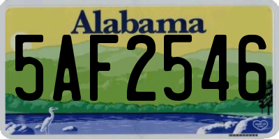 AL license plate 5AF2546