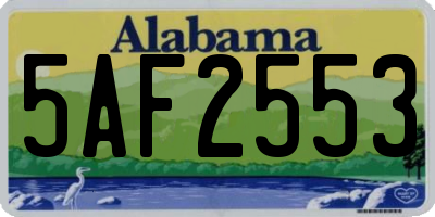 AL license plate 5AF2553