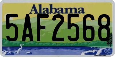 AL license plate 5AF2568