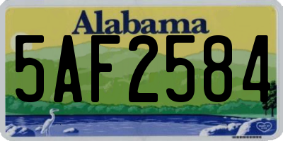 AL license plate 5AF2584