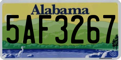 AL license plate 5AF3267