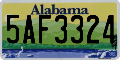 AL license plate 5AF3324