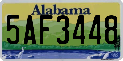 AL license plate 5AF3448