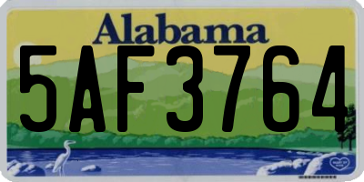 AL license plate 5AF3764