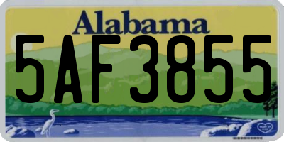 AL license plate 5AF3855