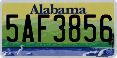 AL license plate 5AF3856