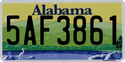 AL license plate 5AF3861