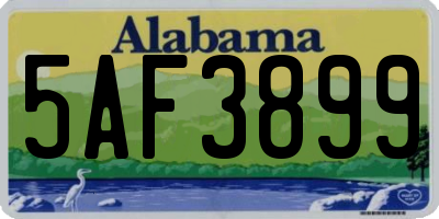 AL license plate 5AF3899