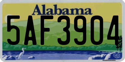 AL license plate 5AF3904