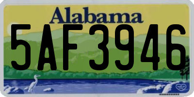 AL license plate 5AF3946