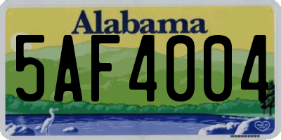 AL license plate 5AF4004