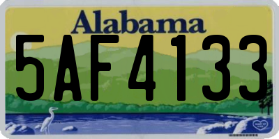 AL license plate 5AF4133
