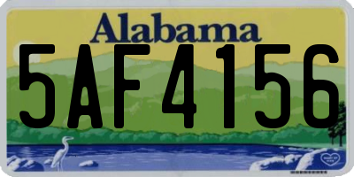 AL license plate 5AF4156