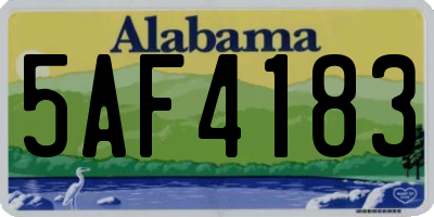 AL license plate 5AF4183
