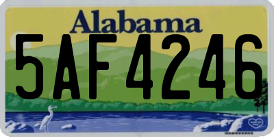 AL license plate 5AF4246