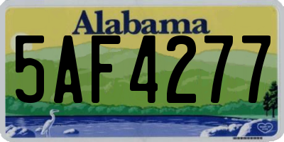 AL license plate 5AF4277