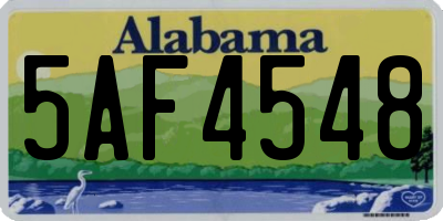 AL license plate 5AF4548