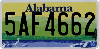 AL license plate 5AF4662