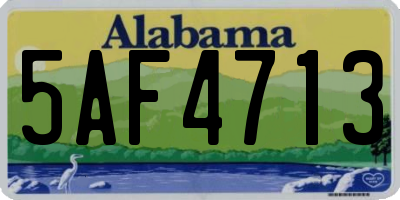 AL license plate 5AF4713