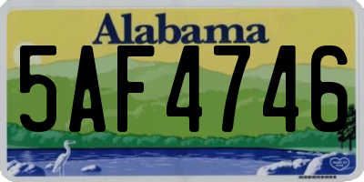 AL license plate 5AF4746