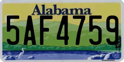 AL license plate 5AF4759