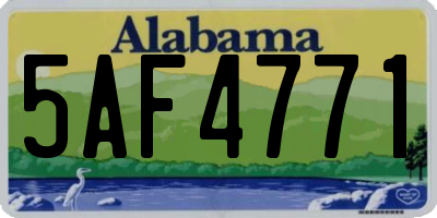 AL license plate 5AF4771